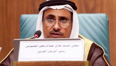 Arab Parliament Speaker Adel Abdul-Rahman Al-Asoumi