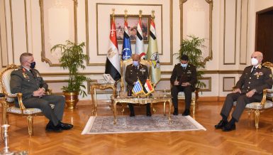 Egyptian Defence Minister Mohamed Zaki and the Greek Chief of Staff Konstantinos Floros discussed strengthening military cooperation between Cairo and Athens, on Monday.