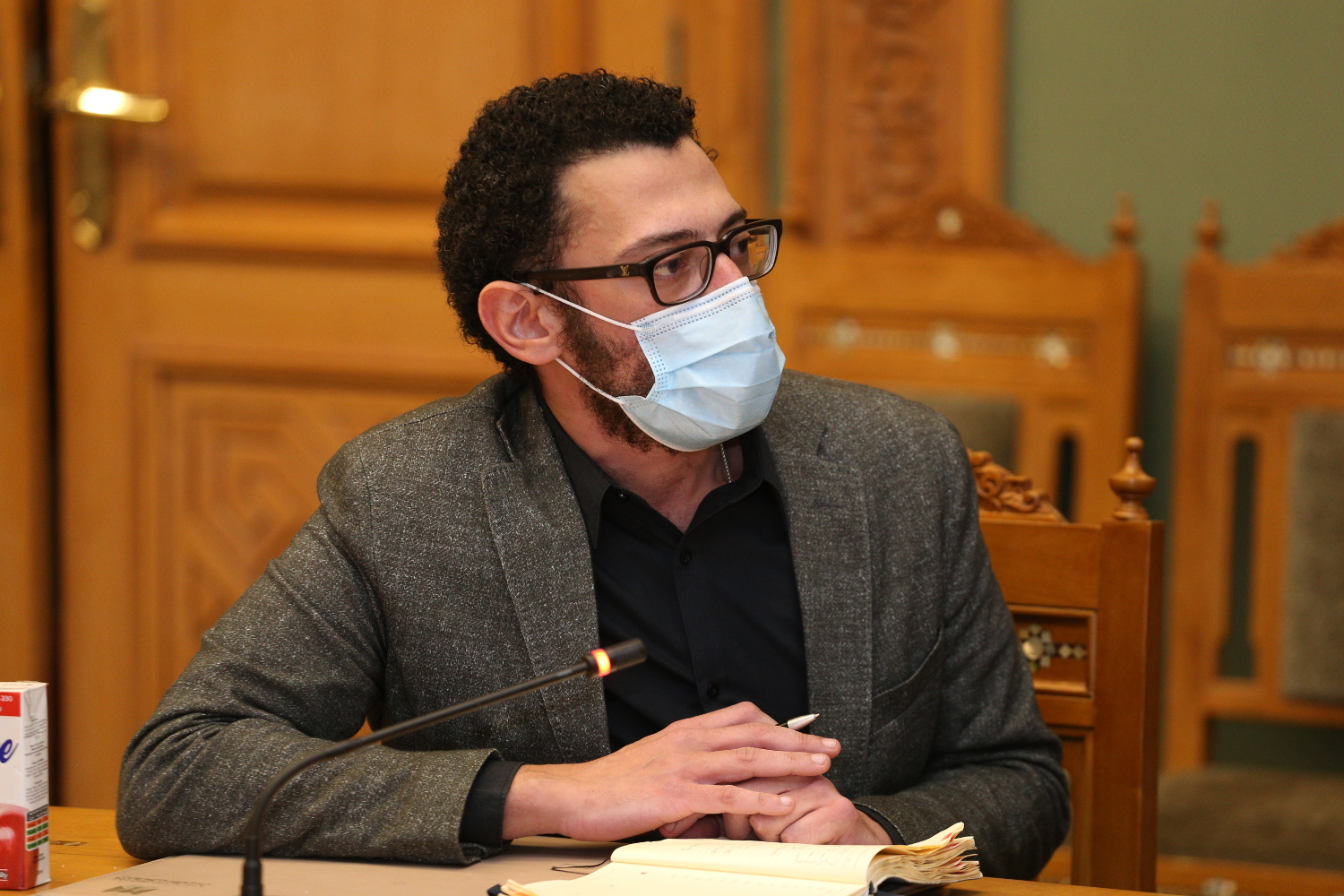 Daily News Egypt Executive Editor Mohamed Samir during SSCHR press conference human rights