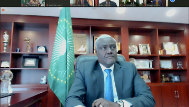 Chairperson of the African Union (AU) Commission Moussa Faki Mahamat