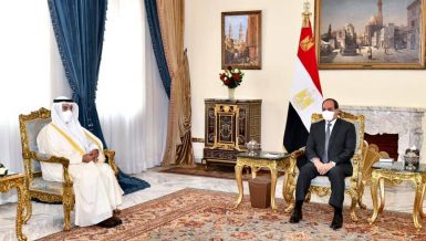 Egypt’s President Abdel Fattah Al-Sisi received the Gulf Cooperation Council (GCC) Secretary-General Nayef Falah Al-Hajraf