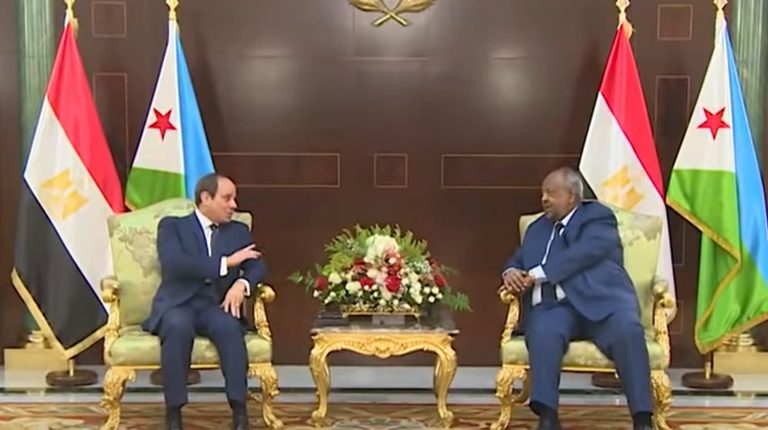 Egypt’s President Abdel Fattah Al-Sisi arrived in Djibouti, on Thursday, to meet his Djiboutian counterpart Ismail Omar Guelleh.