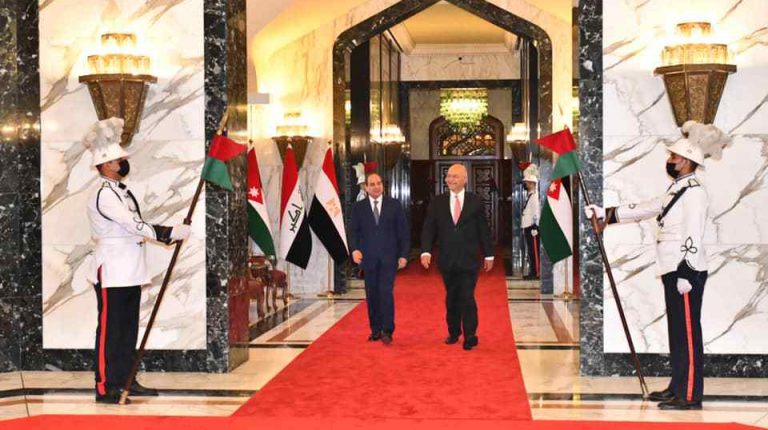 Egypt’s Al-Sisi in Baghdad for tripartite summit with Iraq, Jordan