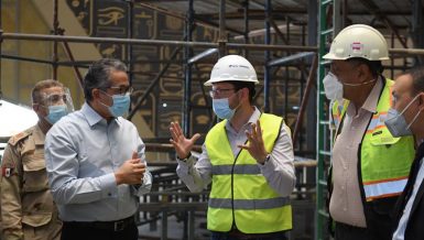 Installation work on atrium, grand staircase completed at Grand Egyptian Museum