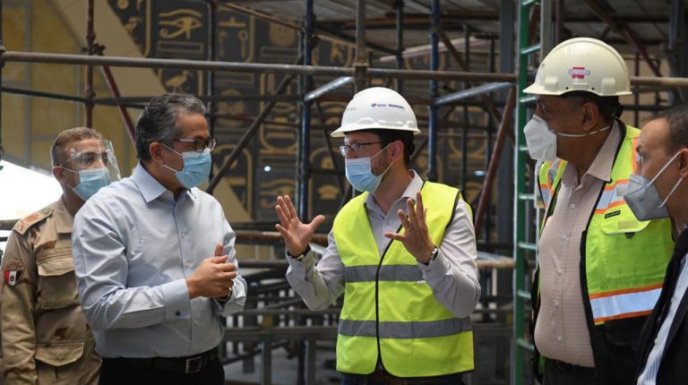 Installation work on atrium, grand staircase completed at Grand Egyptian Museum