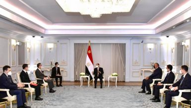 Egypt President Abdel Fattah Al-Sisi received, on Sunday, China’s Minister of Foreign Affairs Wang Yi