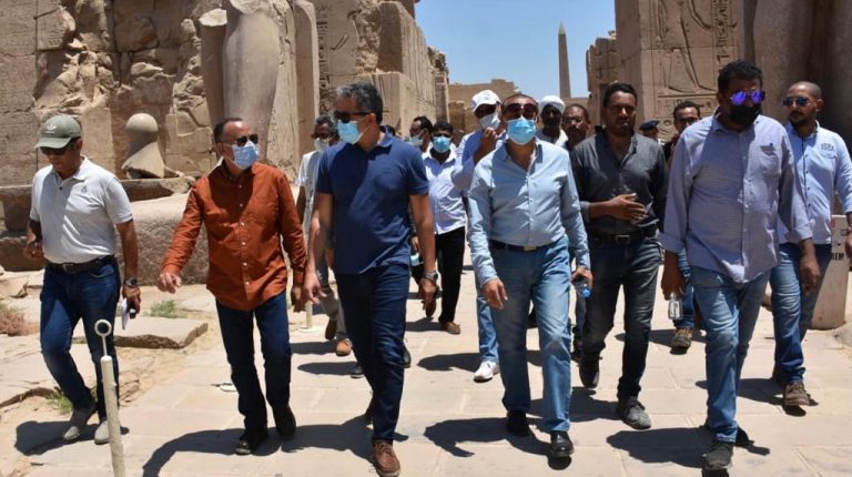 Egypt’s Tourism, Antiquities Minister inspects Karnak Temple Complex ahead of Sphinxes Avenue reopening