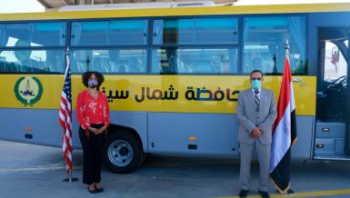 United States grants 20 public transportation buses to North Sinai